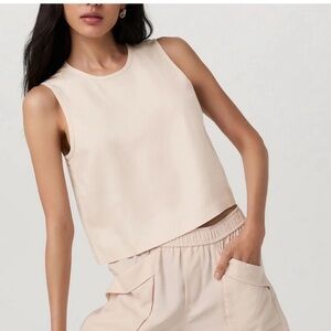 NWT Trestles Twill Crop in Sand Dollar